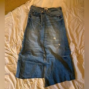 Zara maxi long denim skirt size 28 ( Medium )